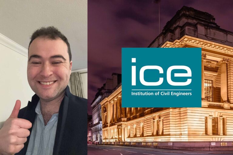 Candidate news: Ollie passes probation at the Institution of Civil Engineers